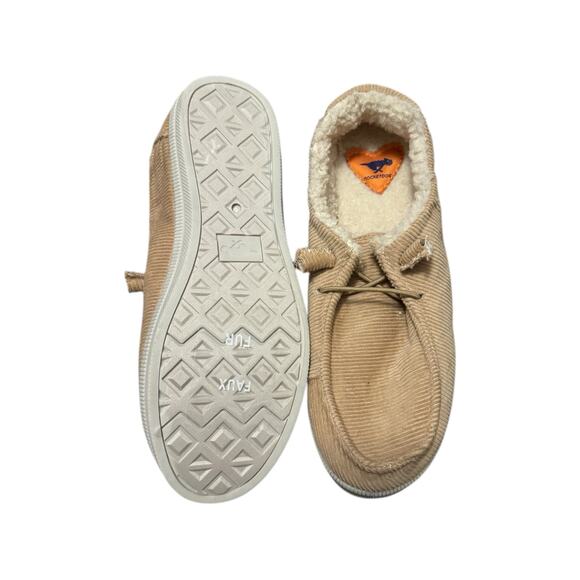 Rocket Dog Tan Corduroy Faux Fur Lined Slip-On Shoes Women’s 7.5 - Picture 3 of 6